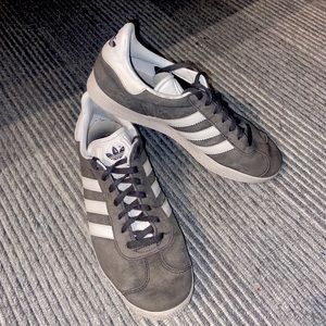 Grey Adidas Gazelles
